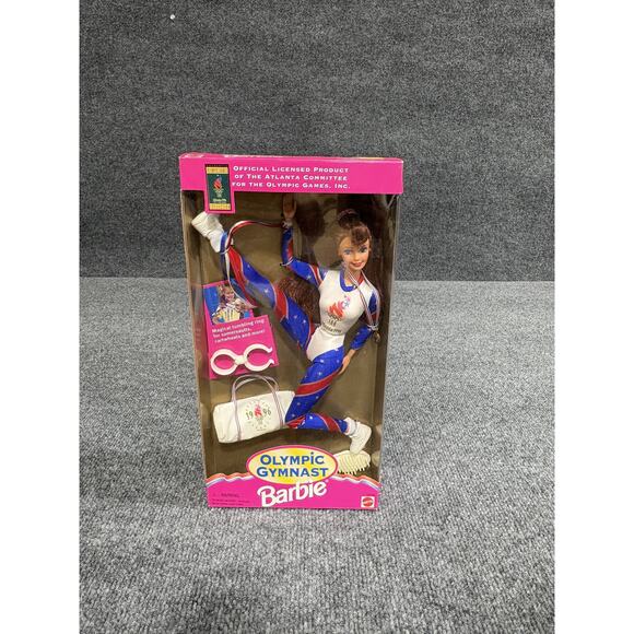 Vintage 1996 Olympic Gymnast Barbie Doll Atlanta Mattel 15125 New in Box USA - Picture 2 of 11